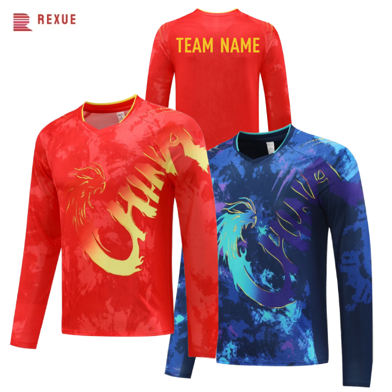 China Dragon Long Sleeve Table - Badminton Logo ulasan dan harga